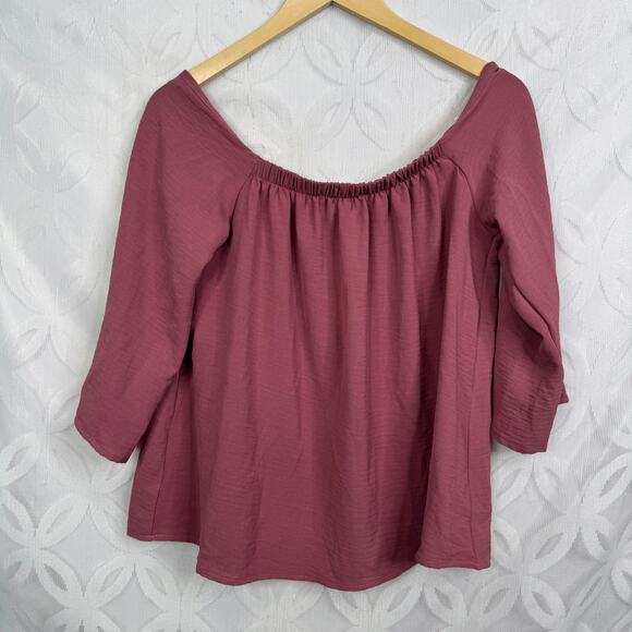 Gilli Pink Mauve Off The Shoulder Blouse Size M NWT - Picture 3 of 9
